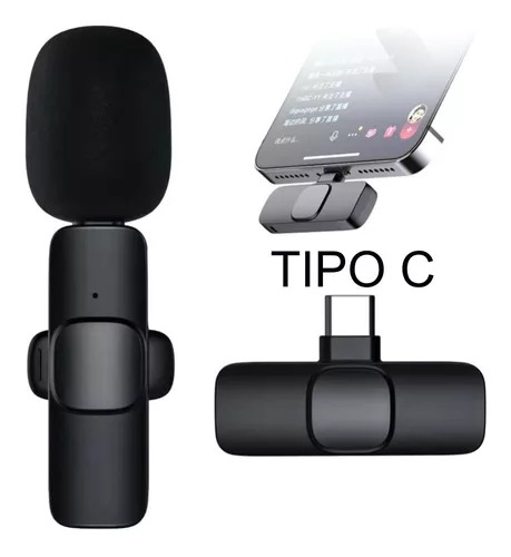 Micrófono De Solapa Inalámbrico Para Móvil Smartphone Tipo C - F2-k8